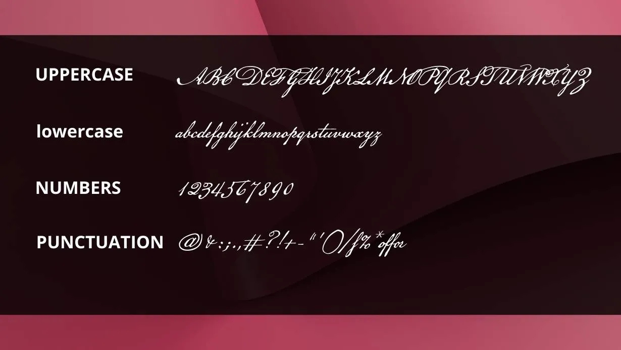 view of American Scribe Font 