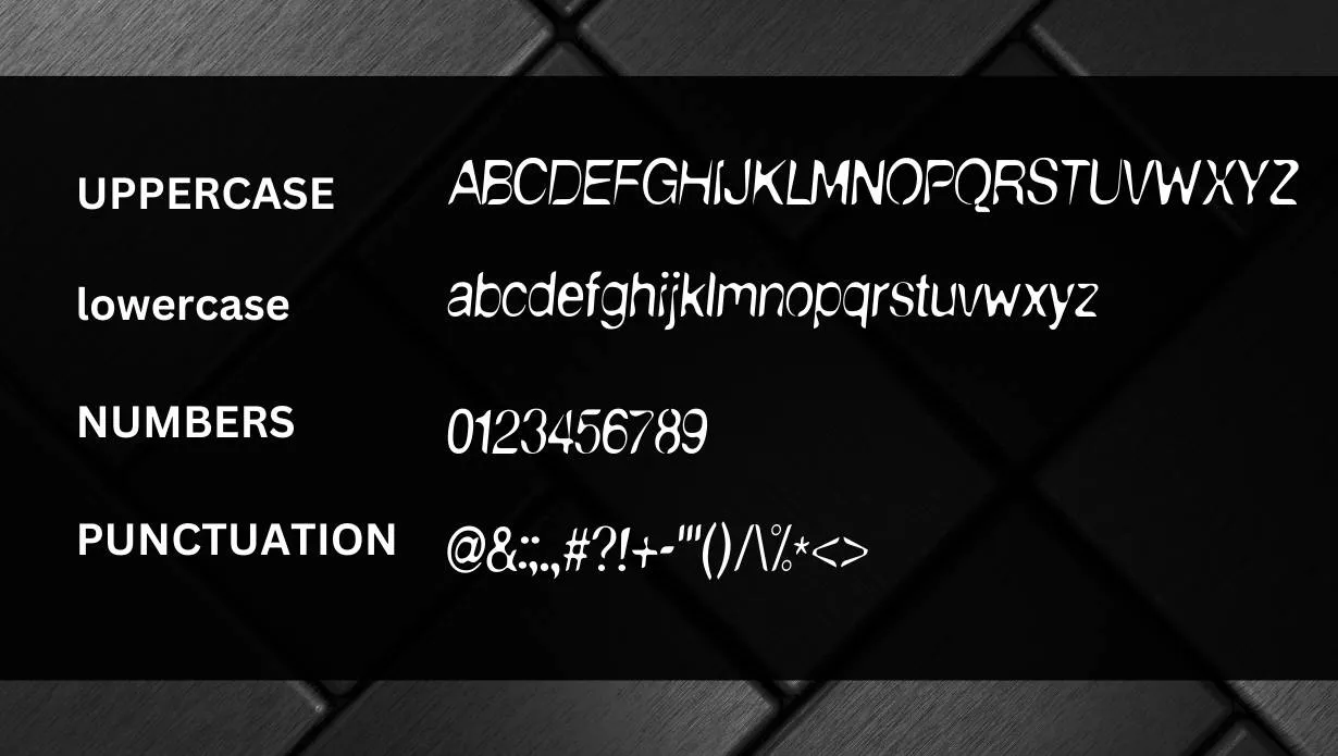 Nude Anorexic Font