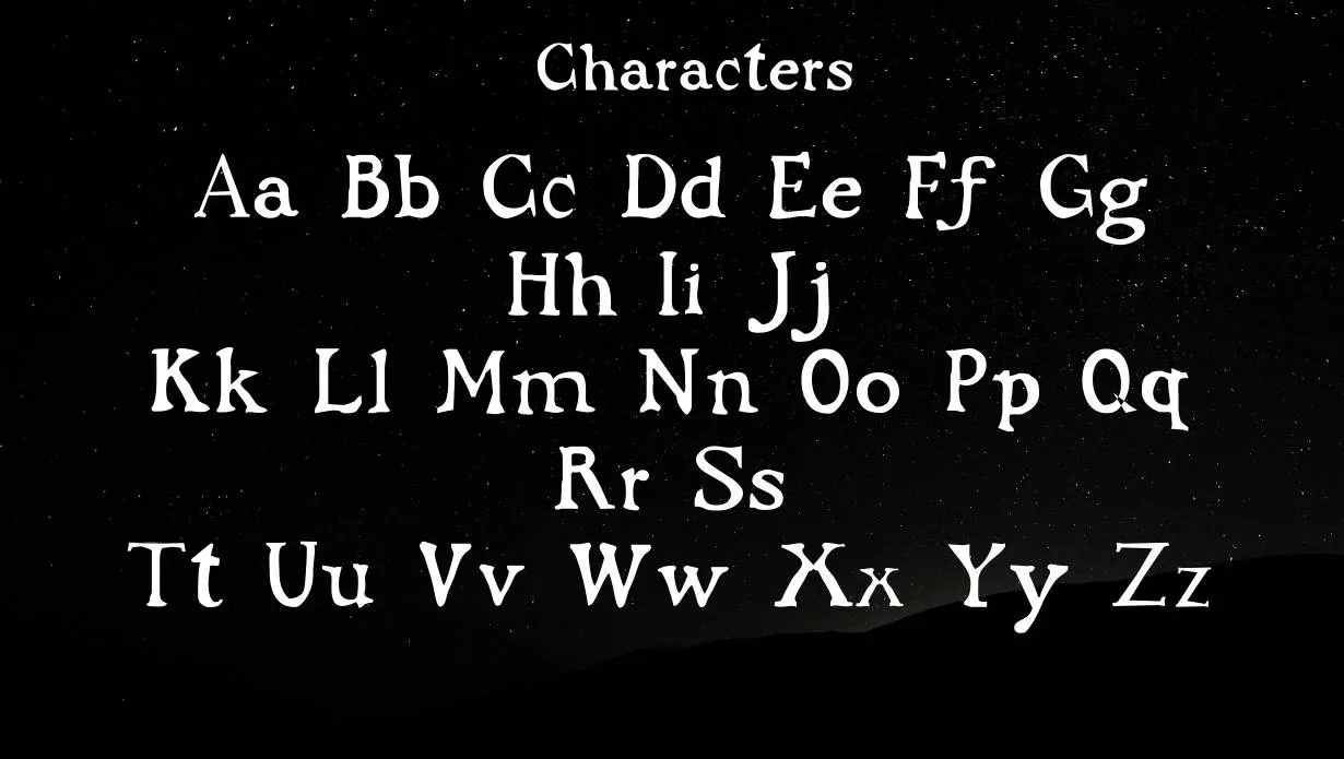 View of dark ages font