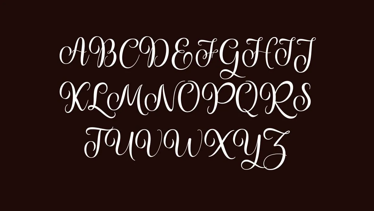 View of pretty heart font