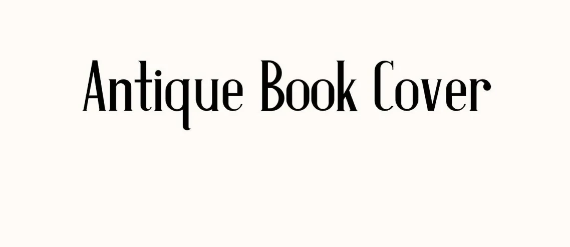 Antique Book Cover Font