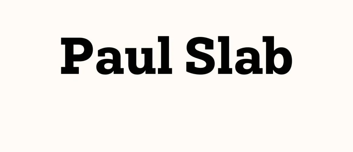 Paul Slab Font
