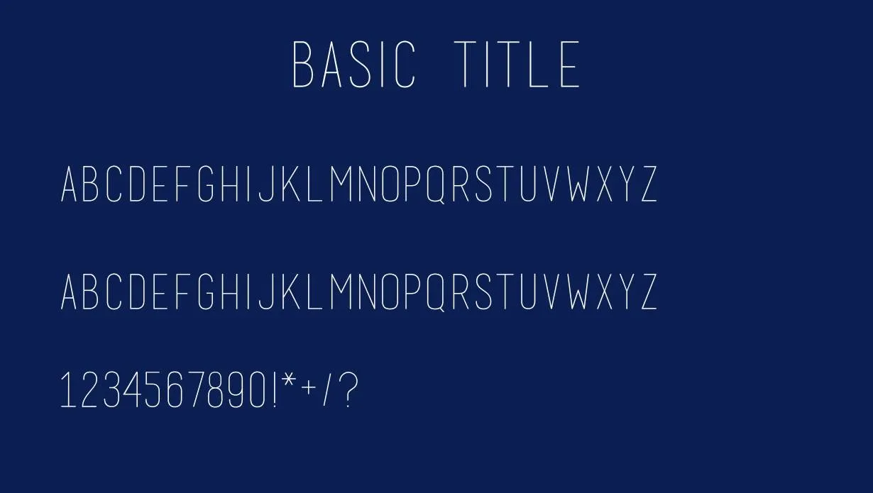 Basic Title Font