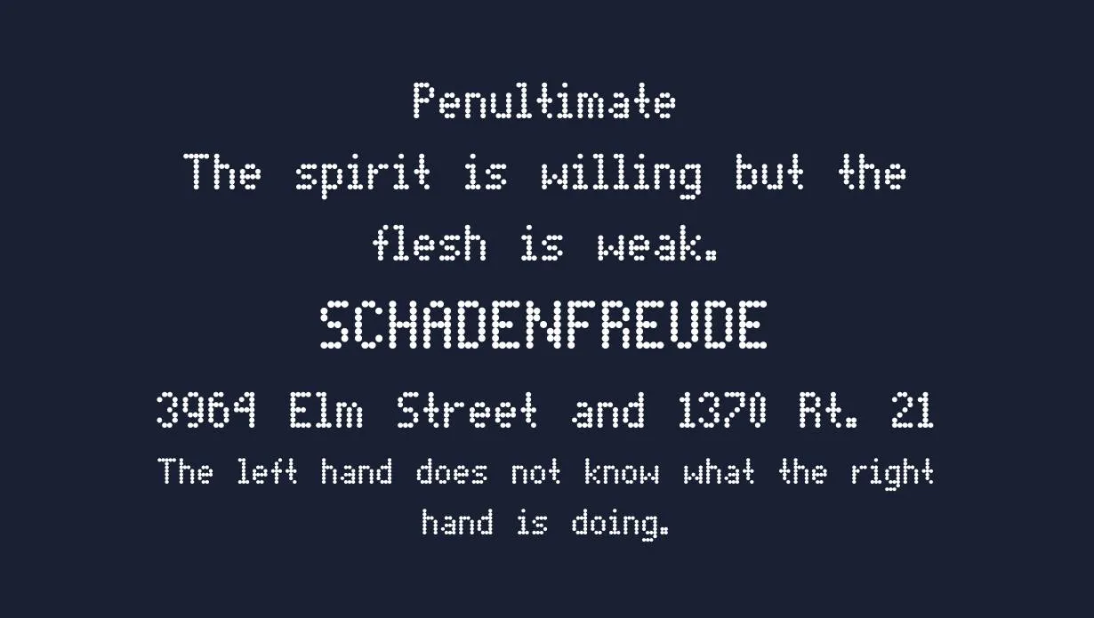 Dot Matrix Font