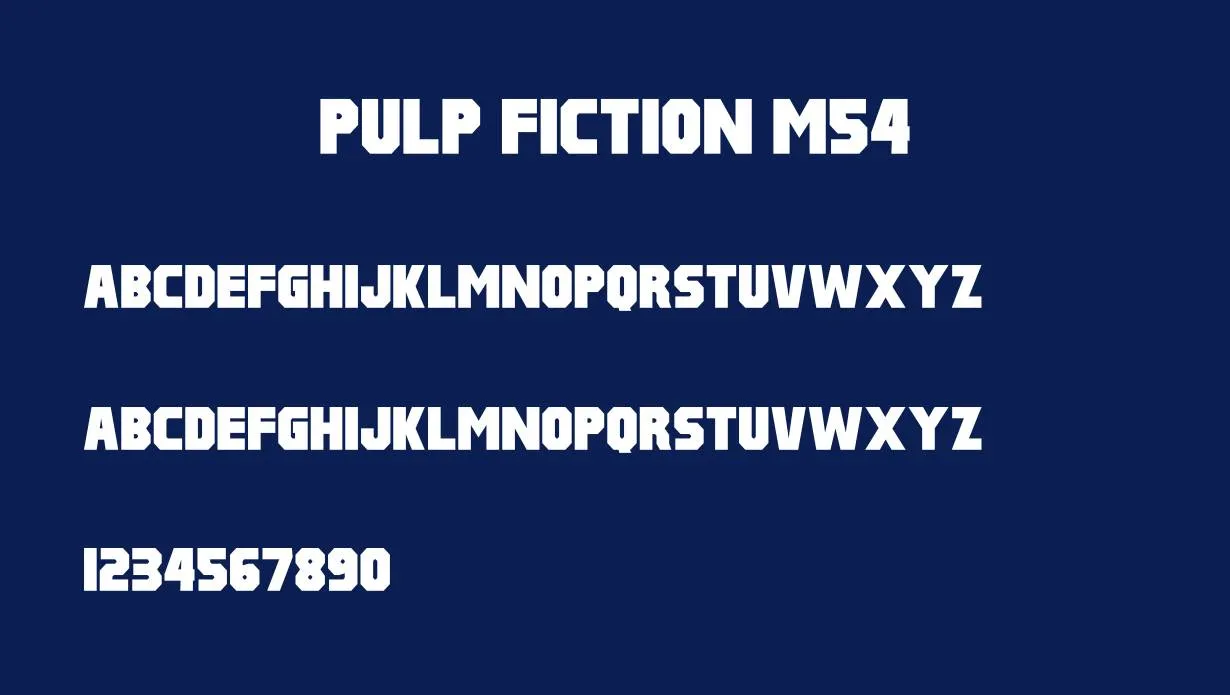 Pulp Fiction M54 Font